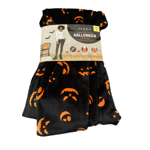 New ladies ultra plush black and orange leggings, size small